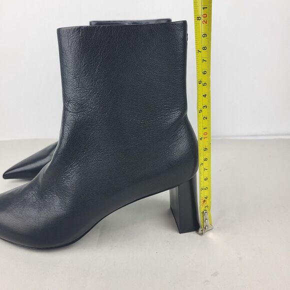Rag & Bone Viva  Leather Ankle Boot Black Size 37 - Picture 3 of 14